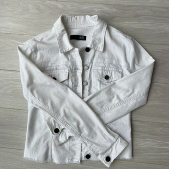 Kut from the Kloth White Denim Jacket - Picture 1 of 4